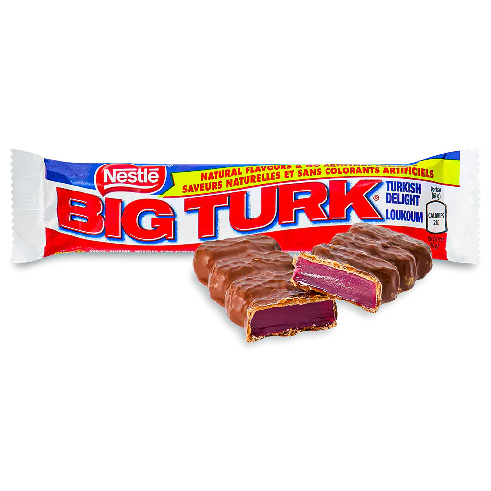 BIG TURK CHOCOLATE BAR | CANADA’S UNIQUE TURKISH DELIGHT FILLED TREAT | 6 PACK