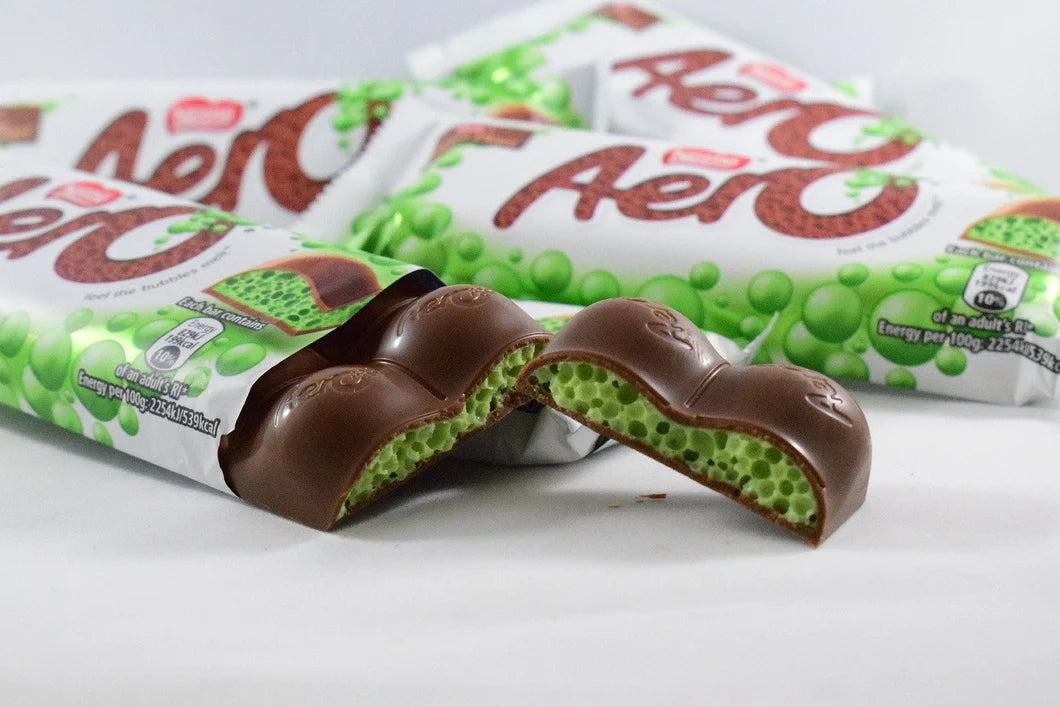 AERO MINT & MILK CHOCOLATE BAR | ICONIC CANADIAN CHOCOLATE WITH AIRY BUBBLES | 6 PACK